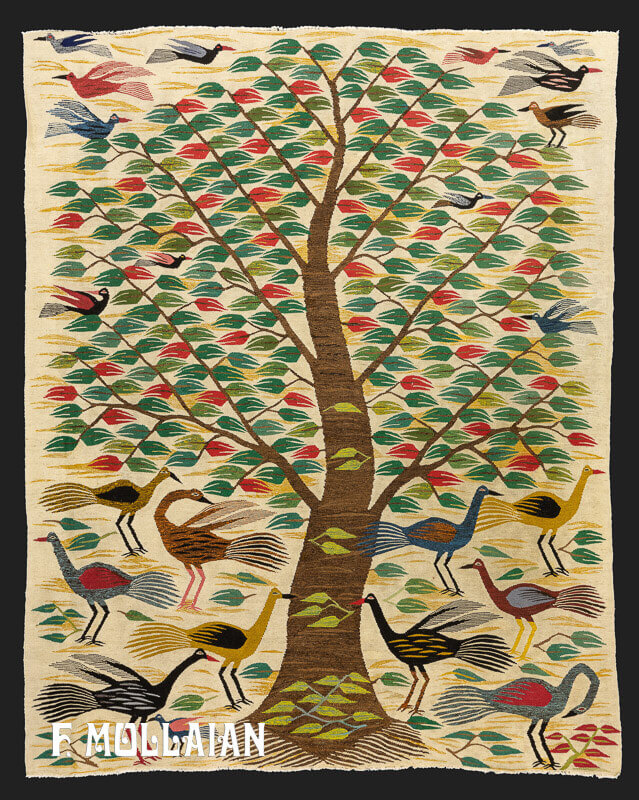 Antico Kilim Egiziano Fatto a Mano “L’albero della vita” n°:89568181